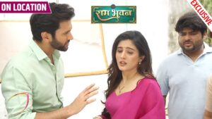ram bhavan on location esha talked about bringing gayatri back home for nayasha but jagdish clearly refused now esha and oms mother are worried
