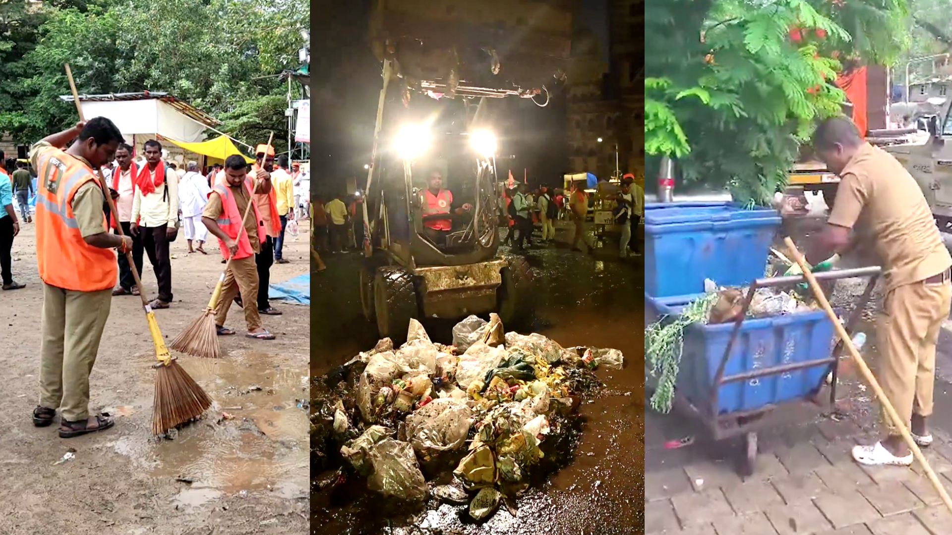 मुंबई में मराठा आरक्षण आंदोलन में पांच दिनों के दौरान बीएमसी ने उठाया 125 टन कचरा, सफाई में जुटे सैकड़ों कर्मचारी