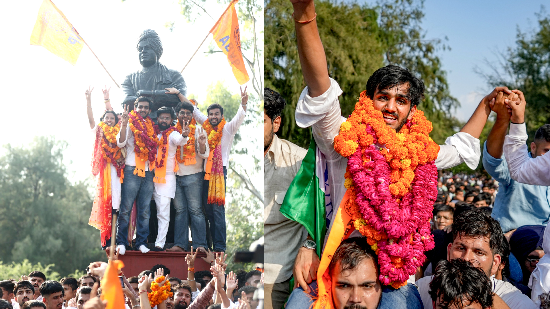 dusu election 2025 abvp wins