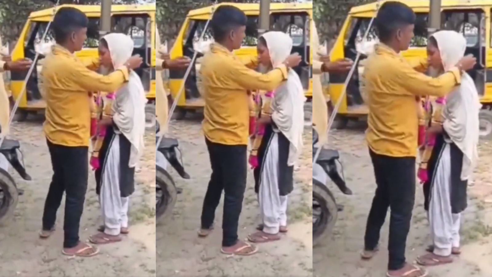 पति को छोड़ पत्नी ने भतीजे को बना लिया अपना दूल्हा, देखें वायरल वीडियो