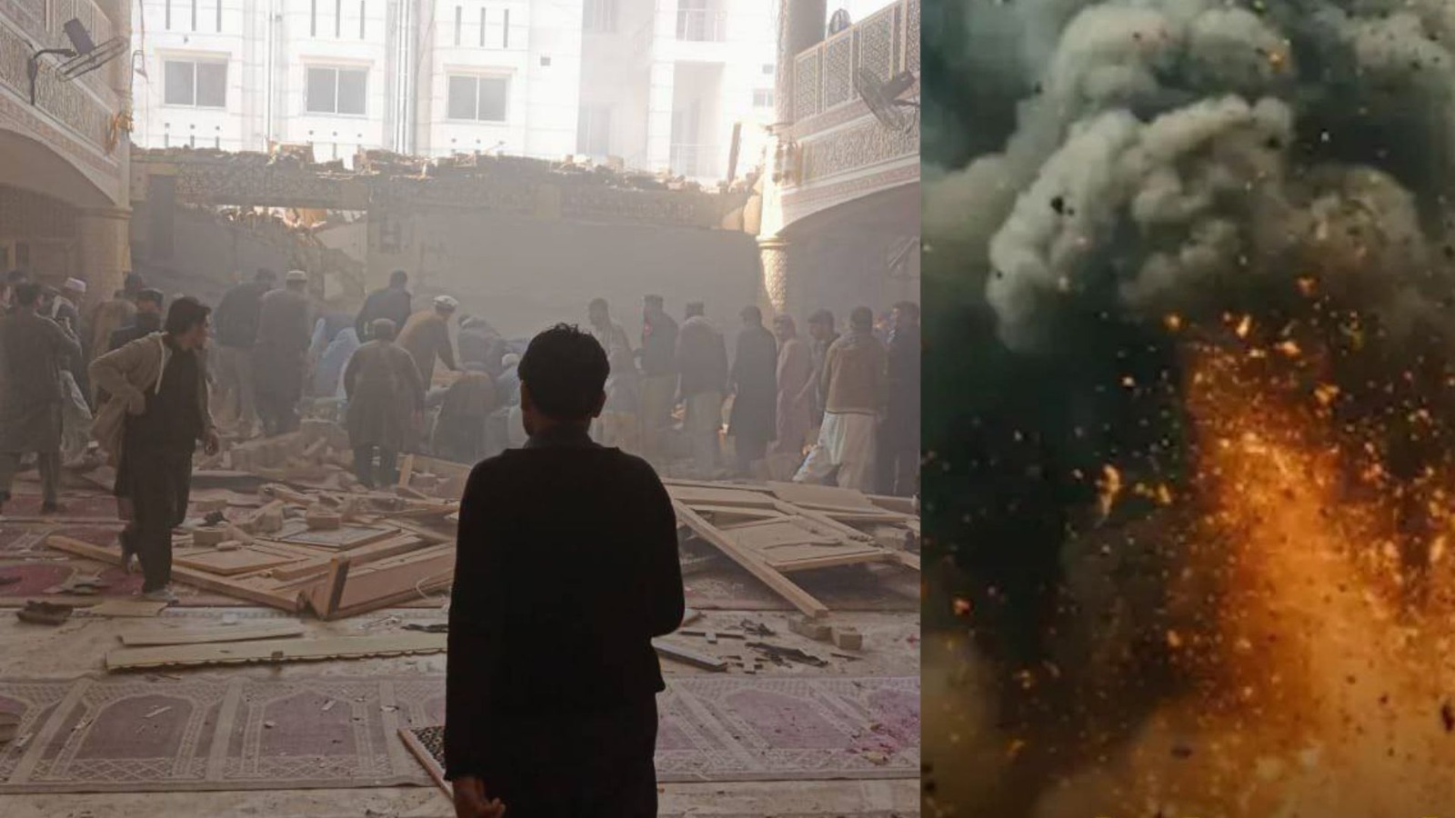 major bomb blast in peshawar pakistan 9 people killed 4 policemen seriously injured