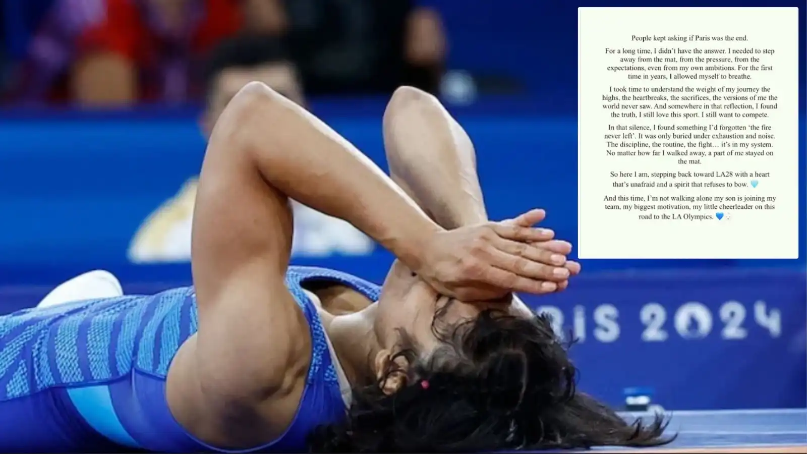 vinesh fogat announces comeback for 2028 olympics