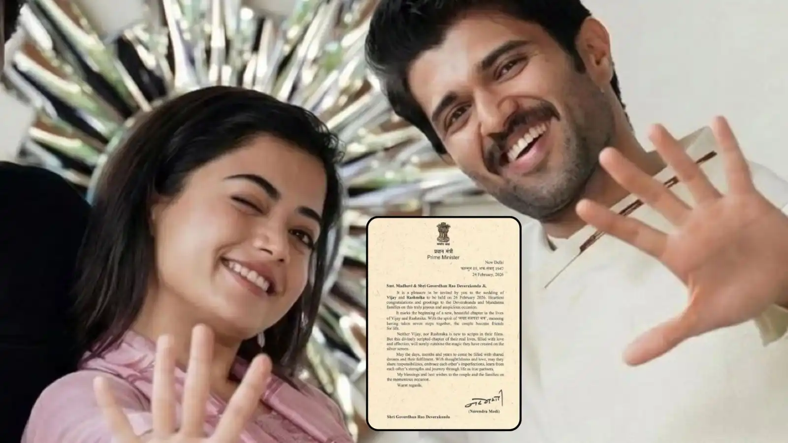 ‘हमेशा एक-दूसरे के सच्चे पार्टनर बने रहे’, विजय और रश्मिका की शादी पर प्रधानमंत्री मोदी ने दी बधाई