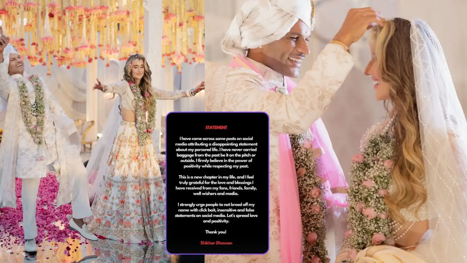 amid wedding joy shikhar dhawans strong reply to trolls issues statement on viral post