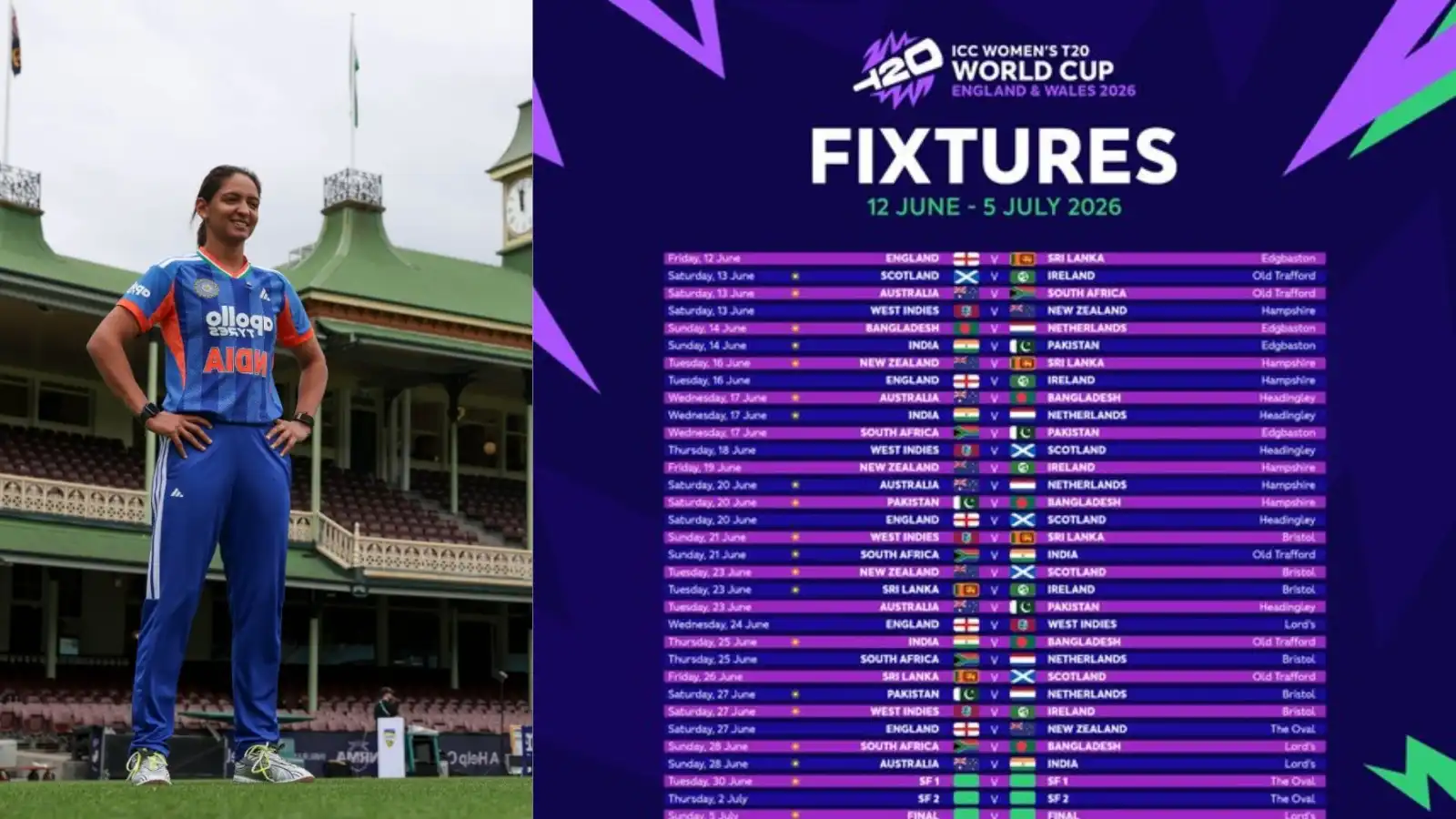 icc womens t20 world cup 2026 schedule released know when ind vs pak match will take place