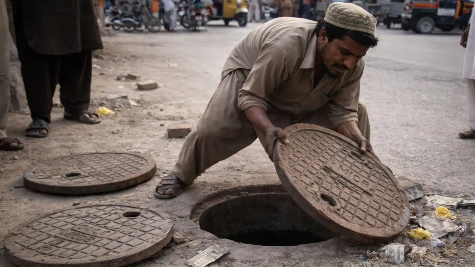 no escape for manhole cover thieves 10 years jail and 50 lakh fine in pakistan