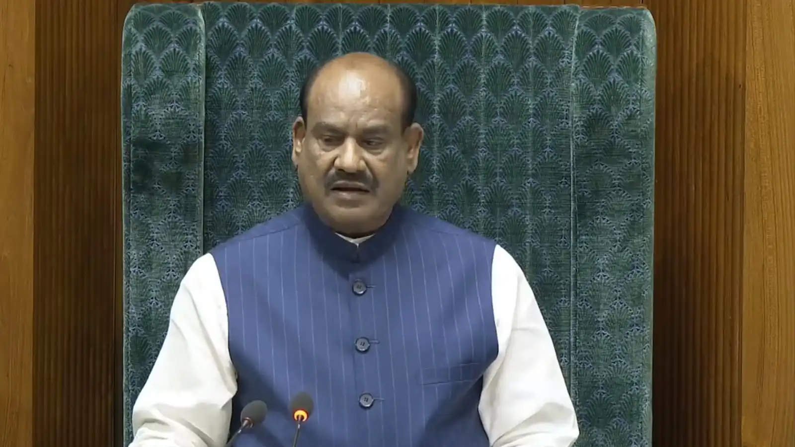 speaker om birla claims congress was about to attack prime minister had to halt speech