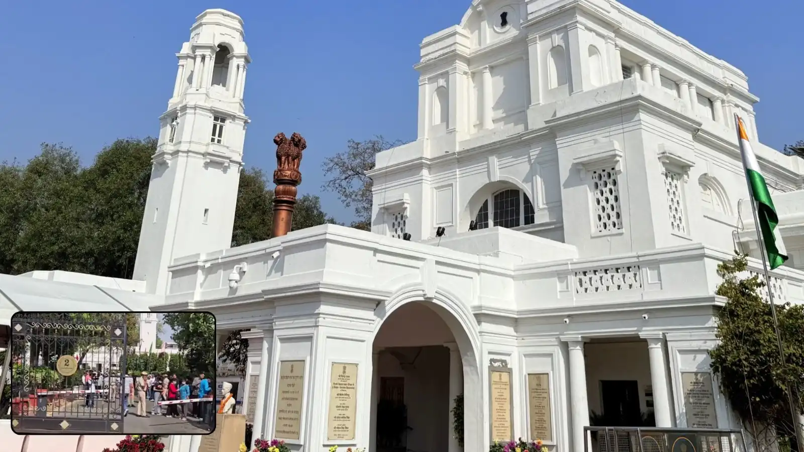 delhi assembly security breach car entry cctv investigation