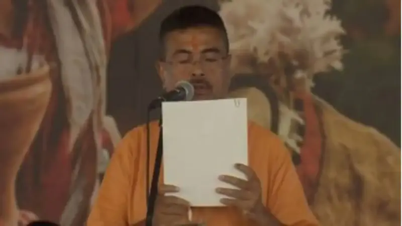 for the first time since independence west bengal gets a bjp cm as suvendu adhikari takes oath in pm modis presence