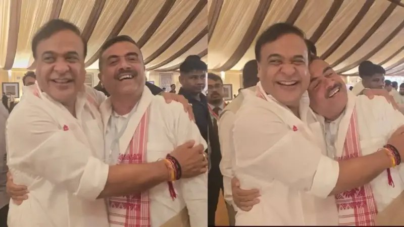 himanta biswa sarma and suvendu adhikaris bad days photo sparks political storm viral image ignites debate in politics