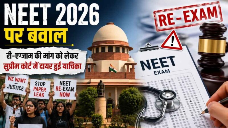 NEET 2026 पर बवाल, री-एग्जाम की मांग को लेकर सुप्रीम कोर्ट में दायर हुई याचिका