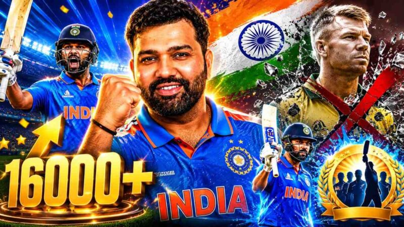 rohit sharma creates another sensation breaks warners record joins sehwags elite club
