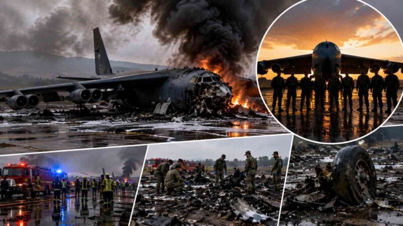us military b 52 bomber crashes 8 crew members killed