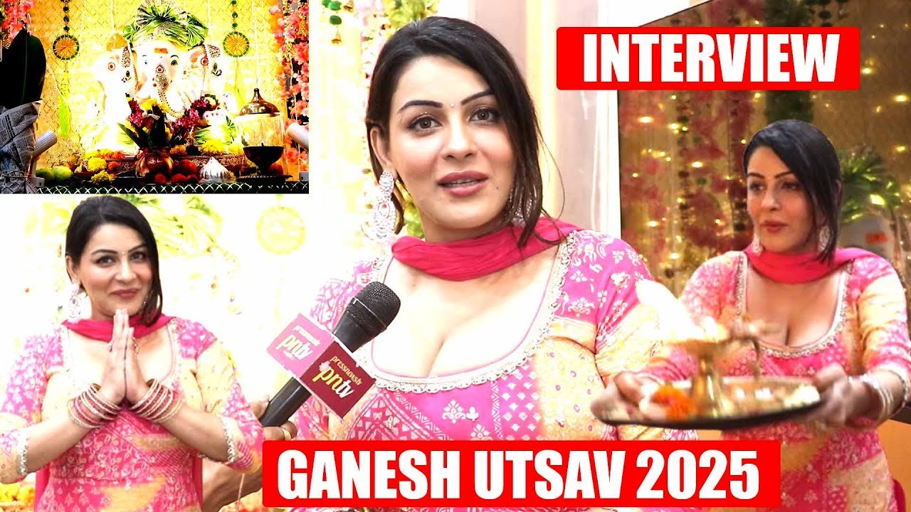 big boss ex contestant yamini malhotra celebrated ganesh chaturthi in pressnewstv office 2