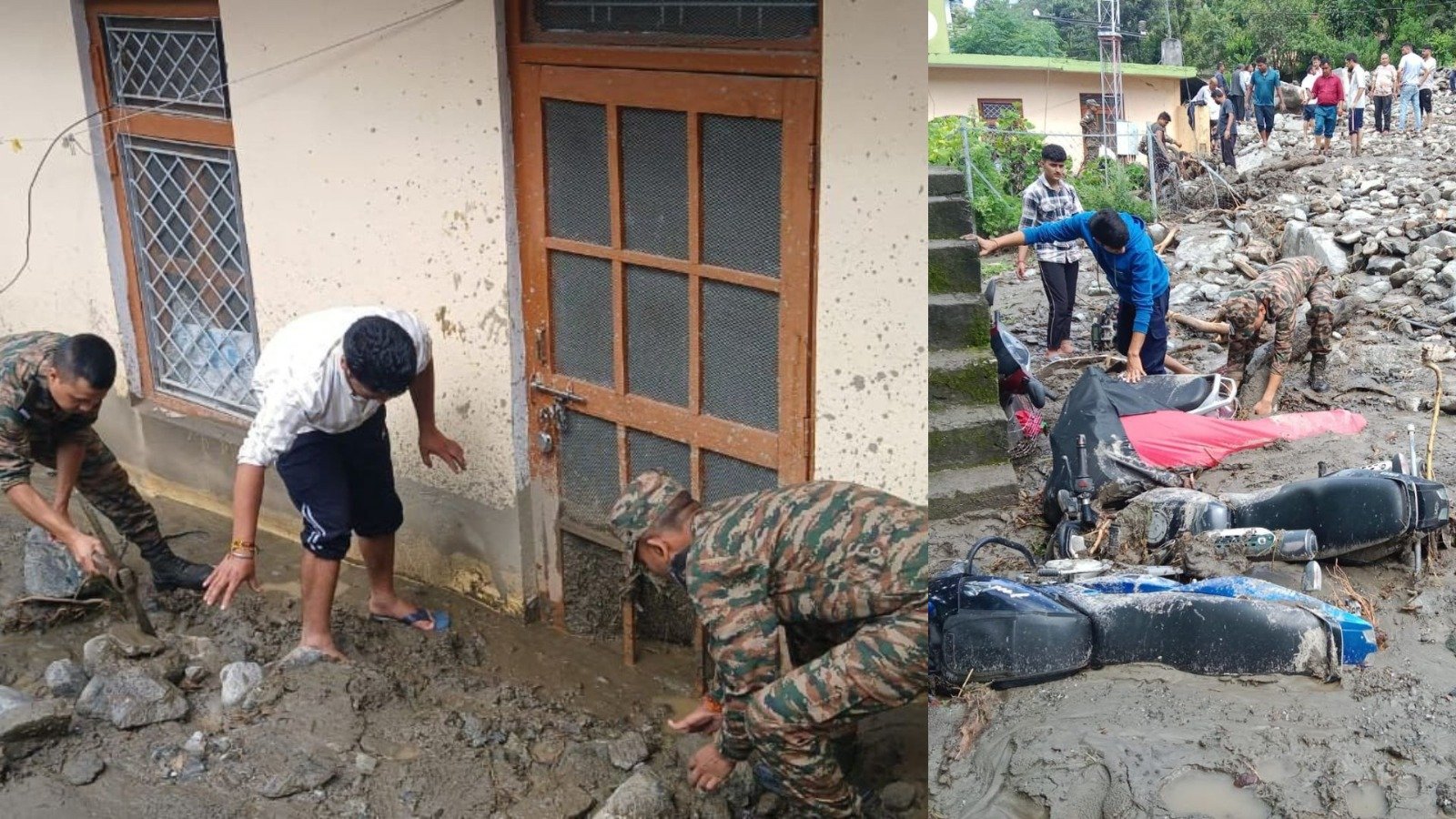 cloud burst again in uttarakhand massive destruction in tharaali rescue work continues