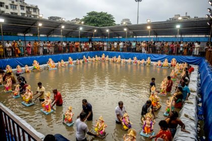 ganeshotsav 2025 bmc artificial ponds for eco friendly visarjan