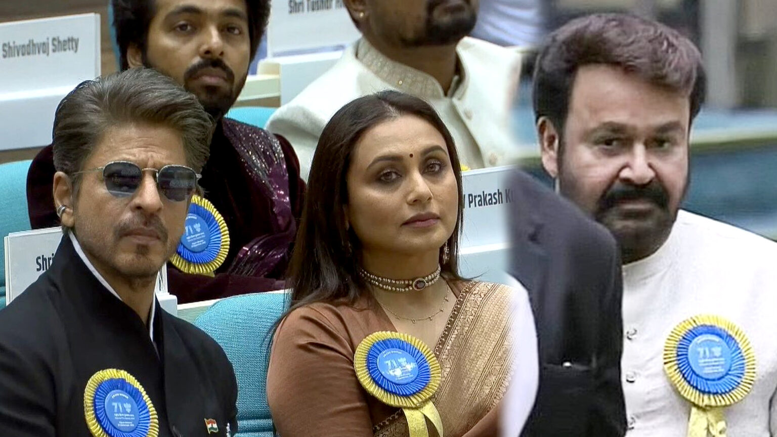 71st national film awards srk rani mukerji mohanlal first glimpse srk helps with saree