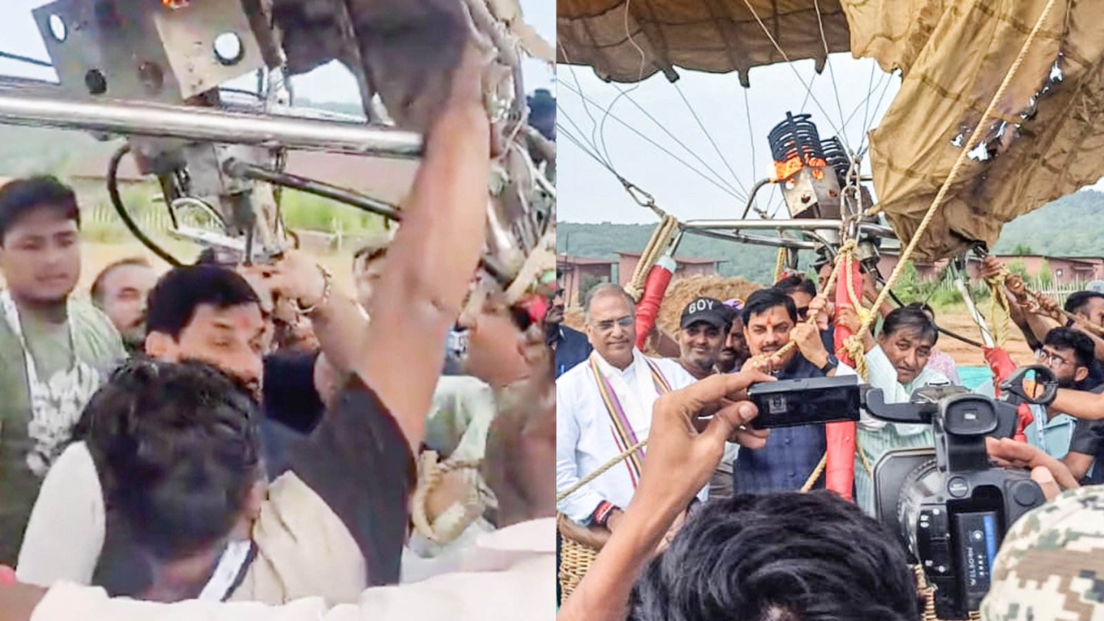 Fire Scare in CM Mohan Yadavs Hot Air Balloon No Casualties Reported