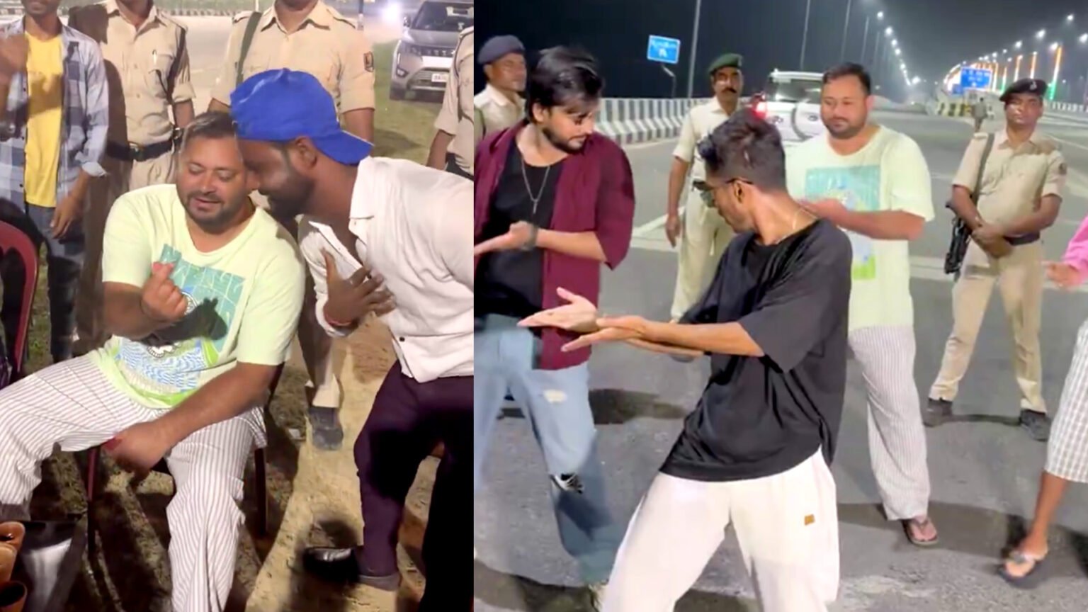 Tejaswi Yadav Dance Video With Youth On Road