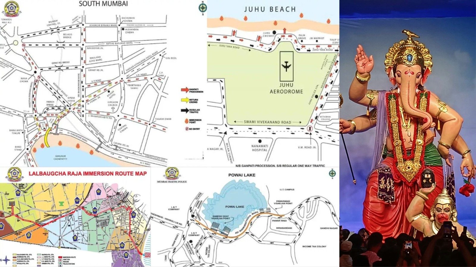 anant chaturdashi 2025 mumbai police issue guidelines for ganpati visarjan at giragaon chowpati