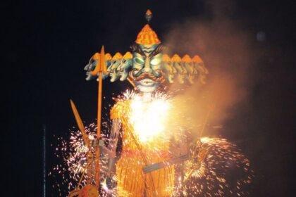 ayodhya 240 feet ravan dahan ban 3 days before dussehra