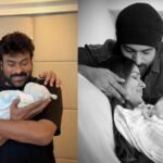 baby boy arrives home varun tej holds son close as grandfather chiranjeevi welcomes his little prince