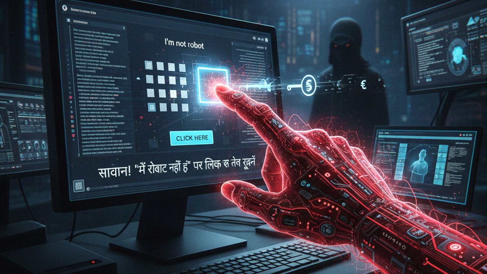 be careful stop before clicking im not a robot online fraud is happening with the help of ai