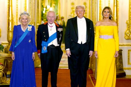 british president donald trump receives royal banquet at historic st georges hall