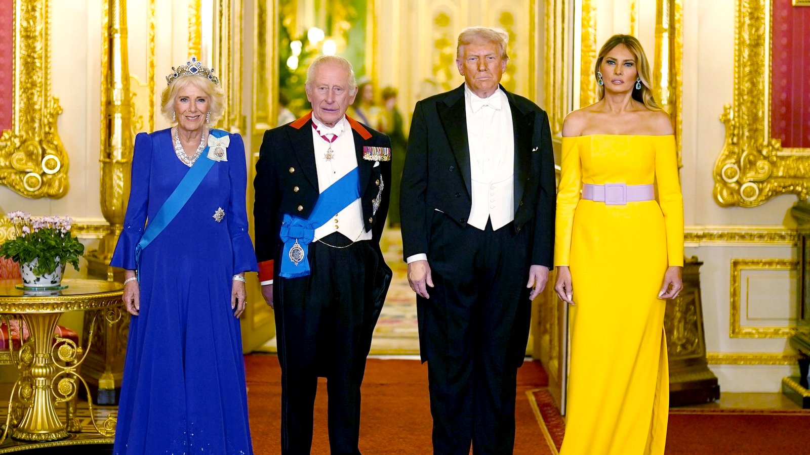 british president donald trump receives royal banquet at historic st georges hall