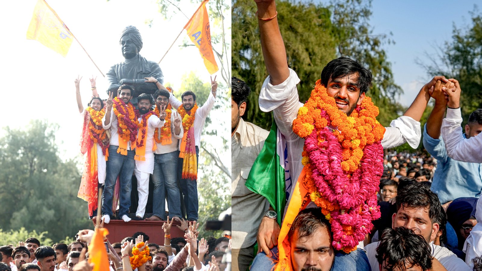 dusu election 2025 abvp wins