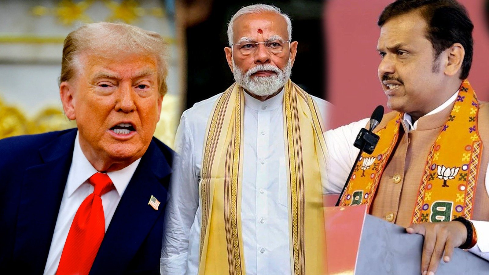 fadnavis says modi great leader india makes own foreign policy not dictated by trump
