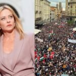 italy peoples doing protests against meloni government for palestine recognition