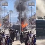leh student protest turns violent demand for full statehood crpf vehicle torched