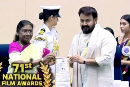 mohanlal honoured with dadasaheb phalke award by president murmu