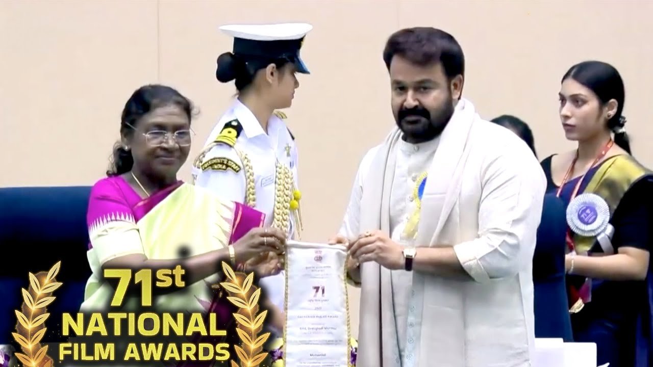 mohanlal honoured with dadasaheb phalke award by president murmu