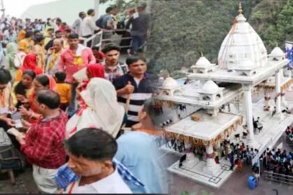 rain blocks devotees path vaishno devi yatra suspended until further notice