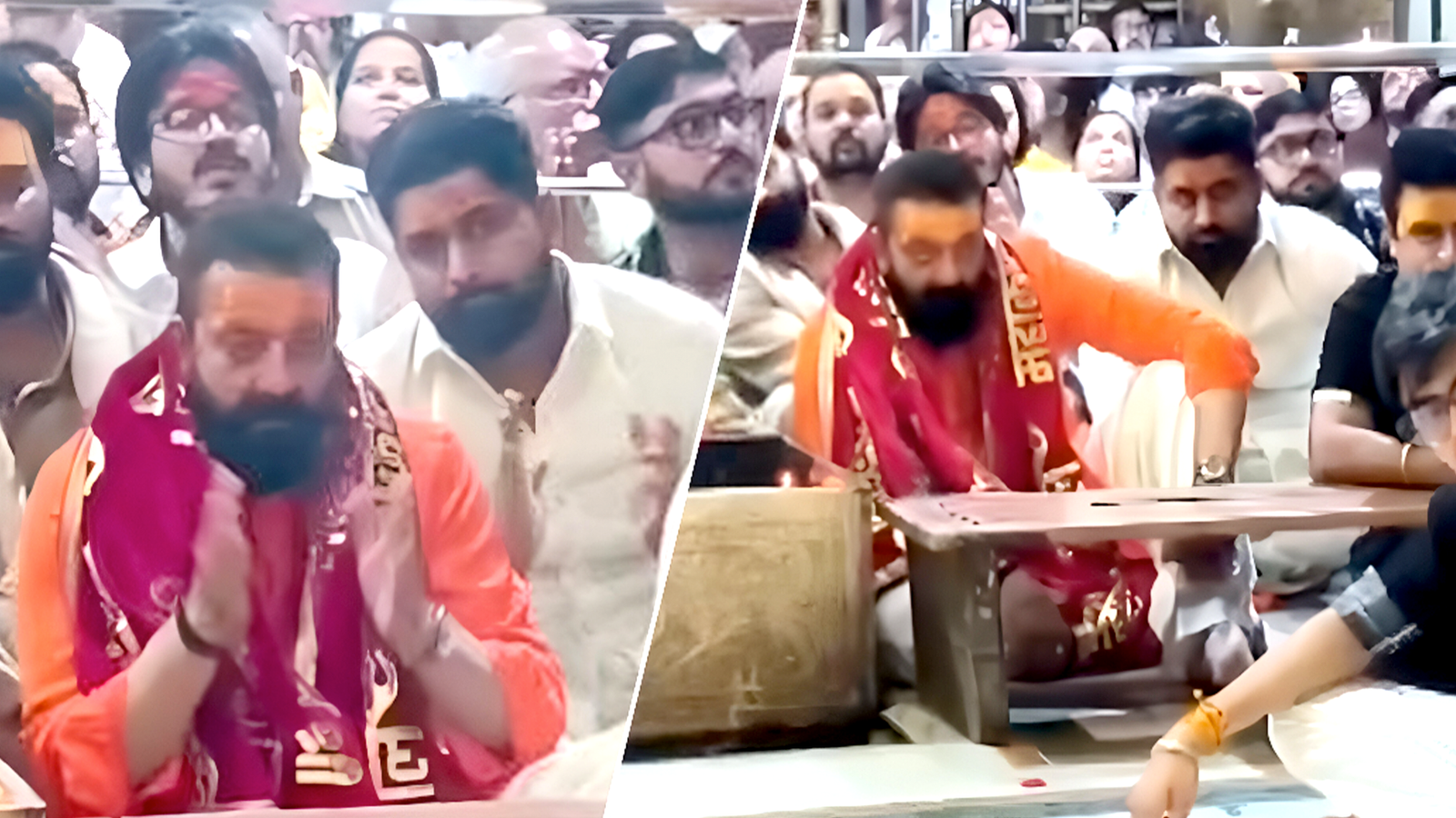 sanjay dutt offers prayers at mahakaleshwar temple attends bhasma aarti