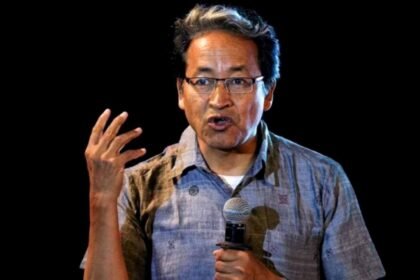 sonam wangchuk arrest geetanjali angmo protest