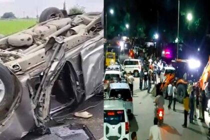 ujjain shipra river car accident unhel sho died two cops missing