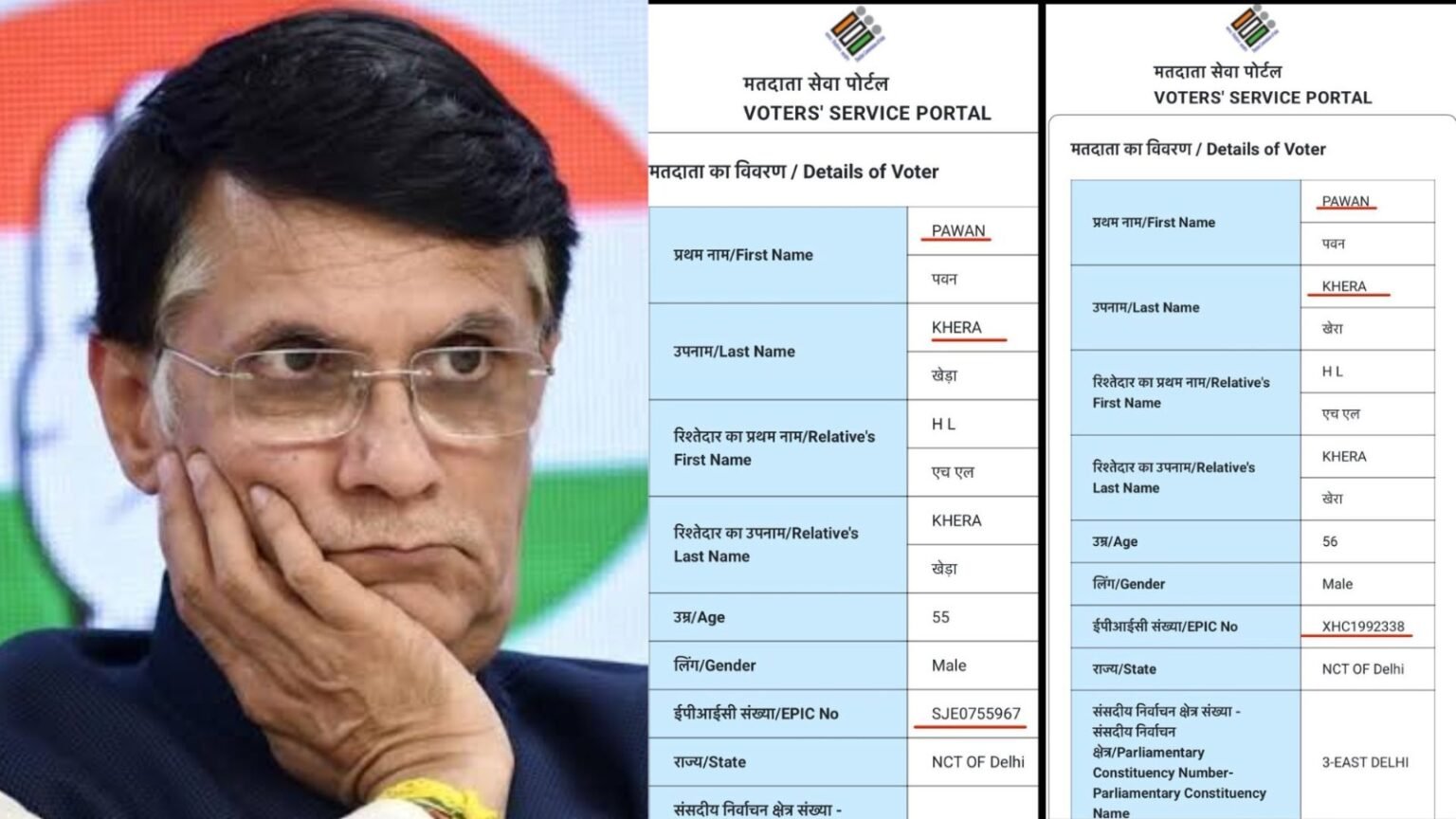 url bjp raises questions on pawan kheras alleged dual voter ids