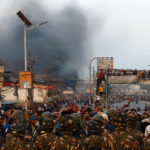 violence erupts in kathmandu valley over 30 police posts and stations reduced to ashes