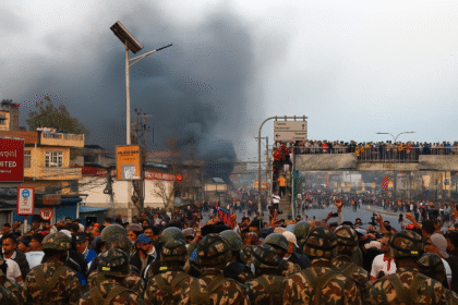 violence erupts in kathmandu valley over 30 police posts and stations reduced to ashes