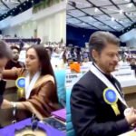 when rani mukerji turned savior for shah rukh khan video of her helping him wear medal goes viral