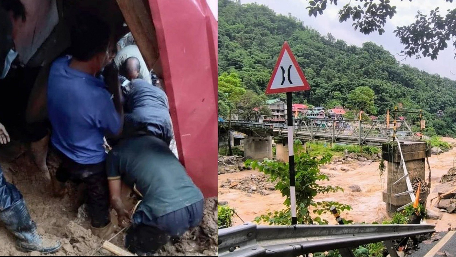 darjeeling rains cause devastation seven dead several missing