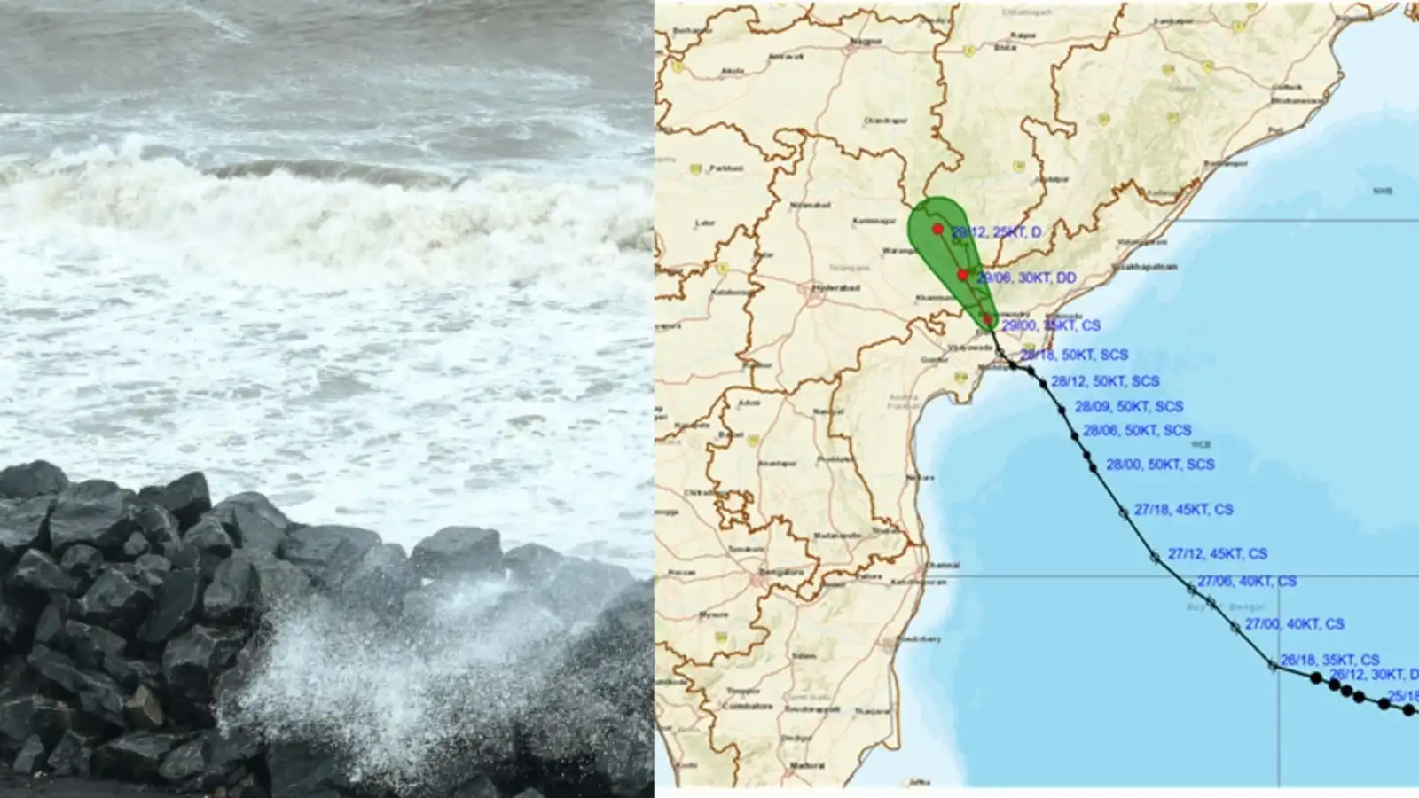 fierce cyclone montha made landfall on andhra pradesh coast causing massive destruction one woman reported dead