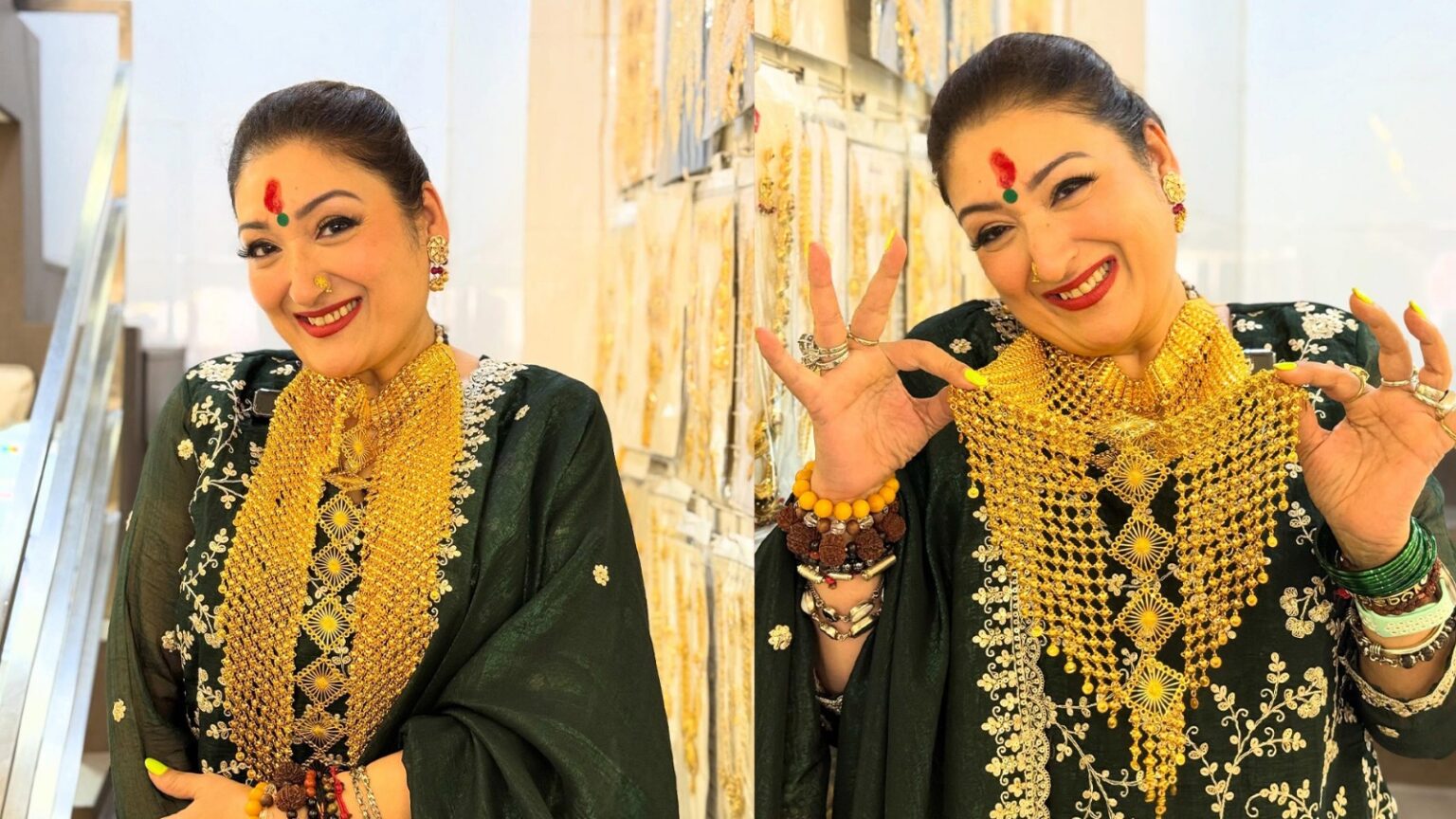 govinda sunita ahuja karwa chauth gold necklace netizens trolling