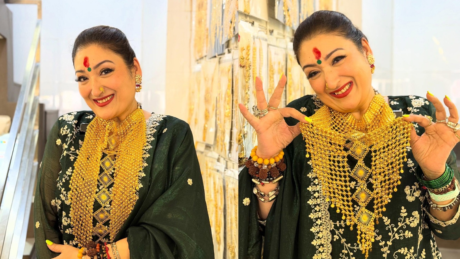 govinda sunita ahuja karwa chauth gold necklace netizens trolling