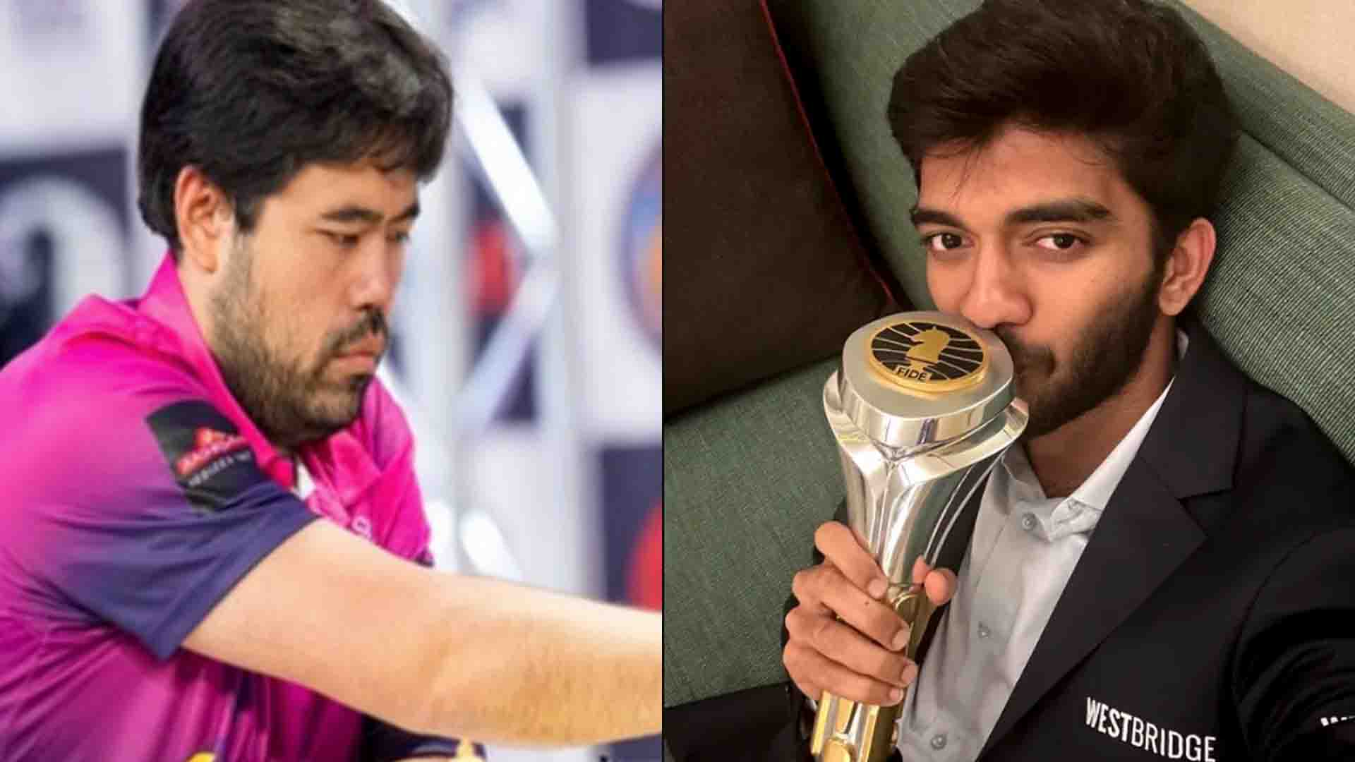 gukesh nakamura chess champions showdown king throw controversy win