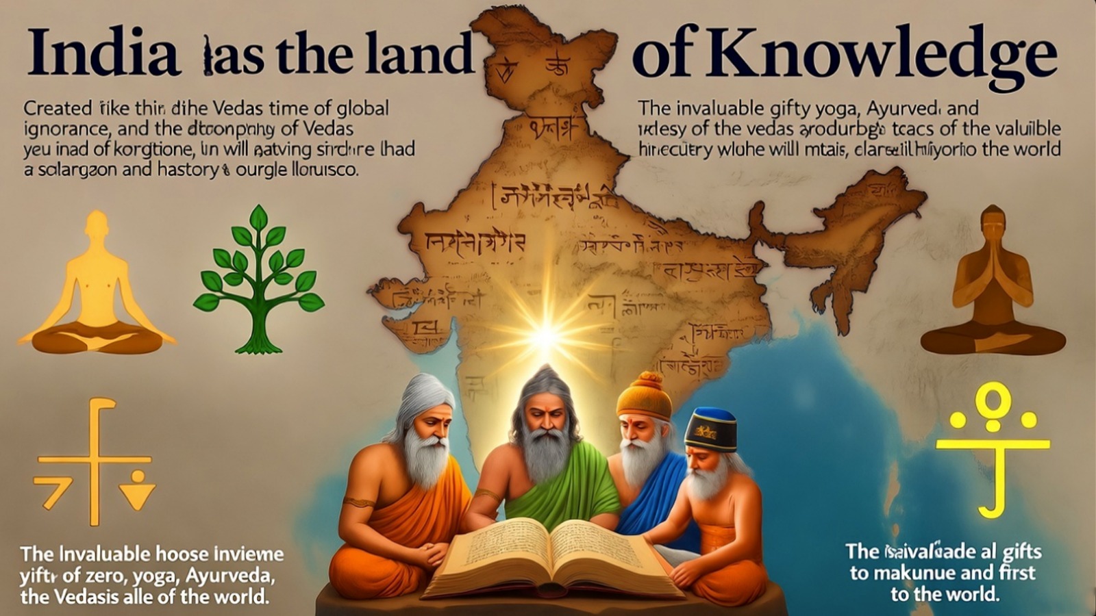 how the knowledge of the vedas was resonating in india when the world was in darkness