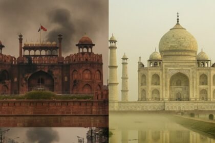 it turned the taj mahal yellow and now this air is bent on blackening the red fort